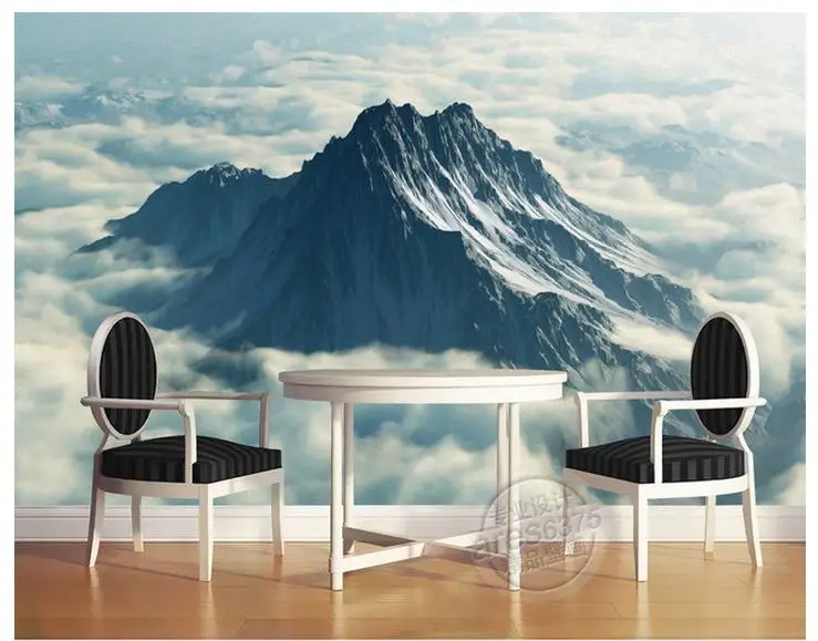 

3d photo wallpaper custom room mural non-woven wall sticker oil painting texture hight mountain painting 3d wall mural wallpaper