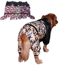 PU sleeve stitching Big dog coat warm Thick Camouflage dog clothes for large dogs dog jumpsuit windbreaker parka para perro