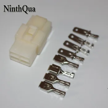 

5sets 6.3mm 4pin Electrical Connector Kits, 4P Male and Female socket plug for Motorcycle Car