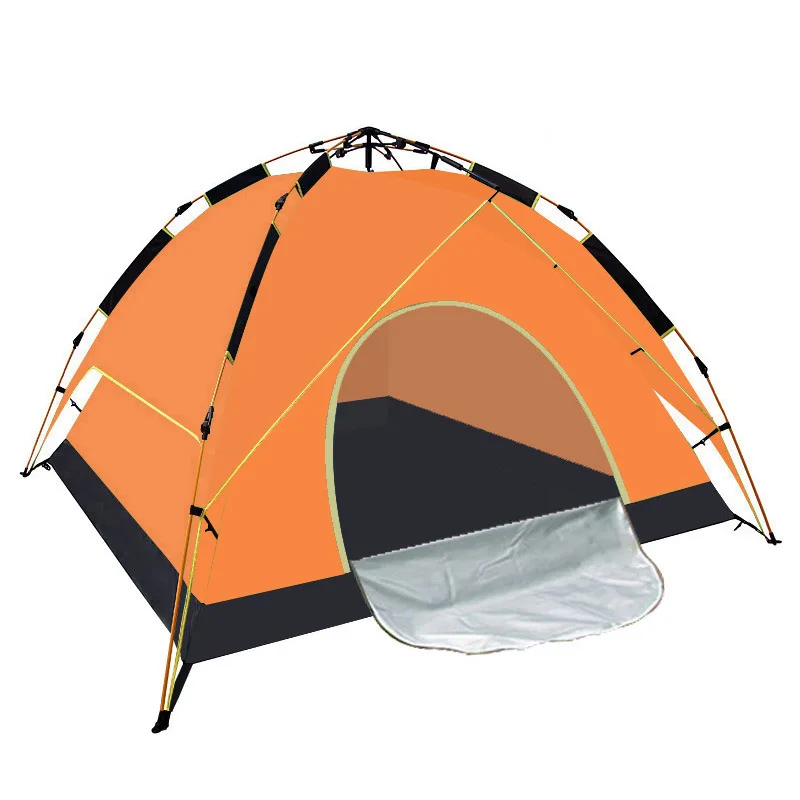 Outdoor Full-automatic Double-deck Tent Outdoor Tourism Tentlarge Tent Wild 3-4persons Garden Pergola Awning 215*215*140cm