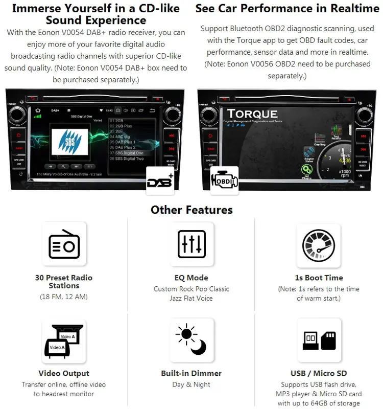 Excellent 7" Android 8.0 Oreo OS Car DVD GPS Radio for Opel/Vauxhall/Holden Corsa (D) 2006-2011 & Zafira (B) 2005-2012 & Vivaro 2006-2010 7