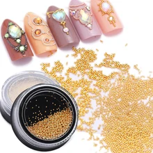 0,4 мм маленькие бусины из нержавеющей стали, украшения для ногтей, серое розовое золото, аксессуары для ногтей