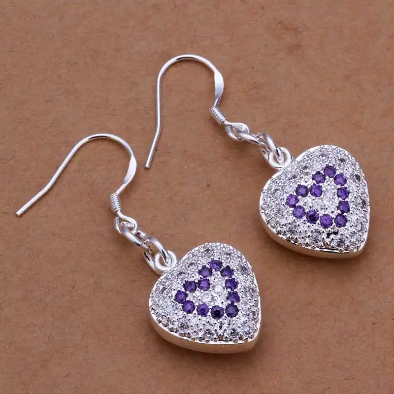 Free Shipping 925 Sterling Silver Earring Fine Fashion Plated Zircon Clip Stud Jewelry SMTE287 | Украшения и аксессуары