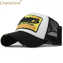 Chamsgend винтажные бейсболки с вышивкой в стиле вестерн Нью-Йорк для женщин и мужчин, летняя винтажная Кепка из воздухопроницаемой сетки 80413