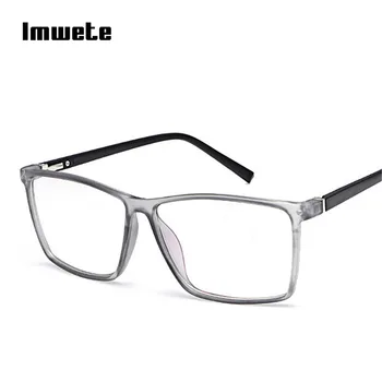 Imwete Transparent optique lunettes cadre femmes hommes Vintage carré lunettes cadre clair lentille lunettes noir bleu monture de lunettes