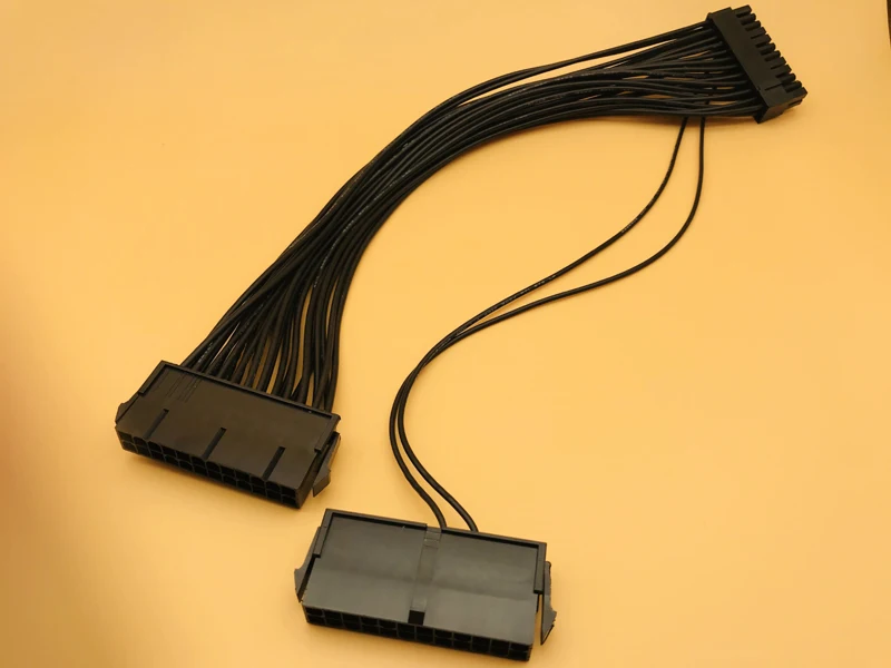 ATX 24 Pin Mining 30cm Dual PSU Power Supply Extension Cable for Computer Adaptor Cable Connector for Miner Mining 24Pin 20+4pin