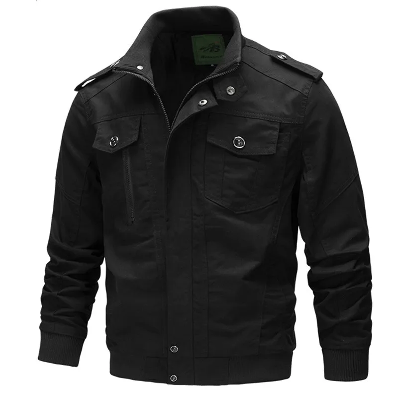 

Men Cotton Jean Military Jackets 2019 Spring Autumn Fashion Tactical Outdoors Jacket Male Stand Outerwear jaqueta masculina Coat