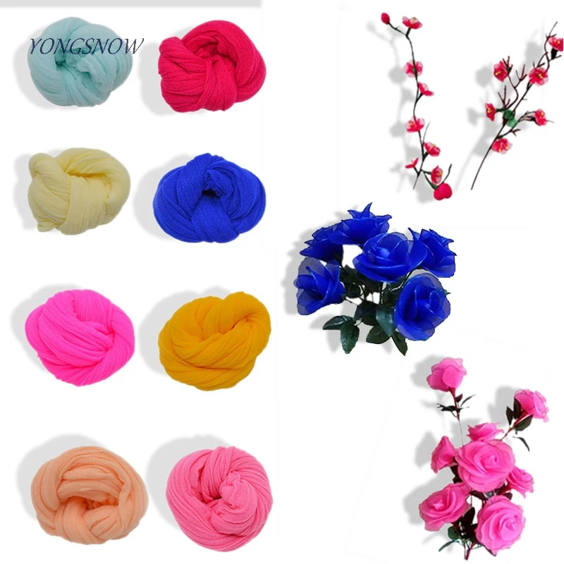 5pcs Multicolor Tensile Nylon Stocking DIY Flowers Making Material
