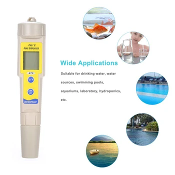 

1pcs Waterproof PH Pen Meter Protable Digital PH Tester for Aquarium Pool Water Wine Urine Laboratory