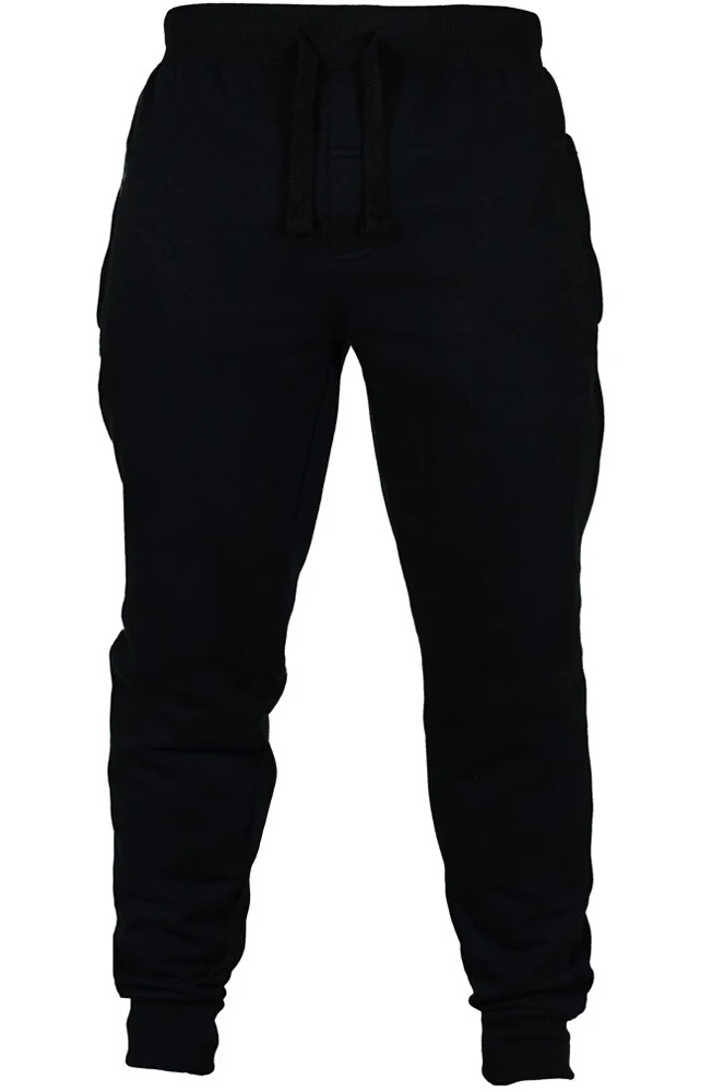Mens Black Pants Cotton Active Urban Harem Slim Fit Elastic Hip hop