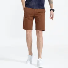 Лидер продаж! Новое поступление хлопок, лайкра Твердые Цвет Для Мужчин's Рубашки домашние летние модные Слим удобные Для Мужчин's Twill шорты