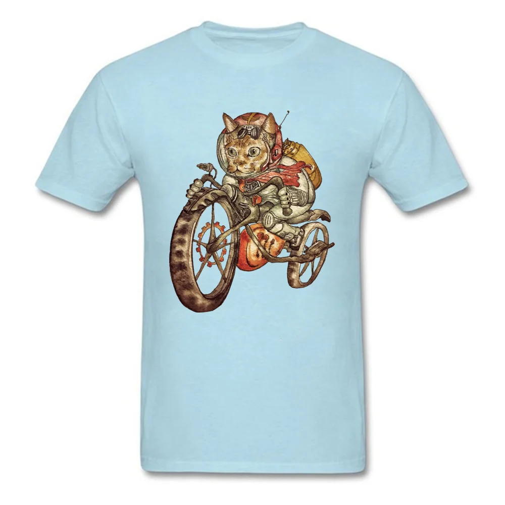 Berserk Steampunk Motorcycle Cat Custom Summer Fall Cotton Fabric O Neck Men Tees Tee Shirt 2018 Fashion Short Sleeve T-shirts Berserk Steampunk Motorcycle Cat light
