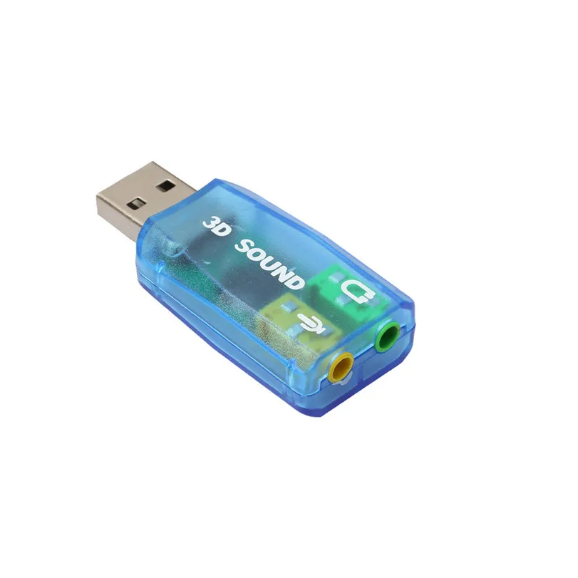 

Hot-sale Audio Adapter 3D Sound card 5.1 USB To 3.5mm mic headphone Jack Stereo Headset 1 pc