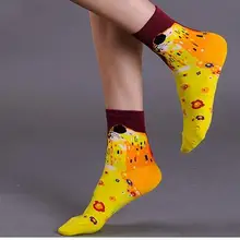 ; 12 пар в партии Европейский Стиль Повседневная Ретро Книги по искусству Harajuku Улица граффити Прекрасный c Книги по искусству Ун хлопковые носки