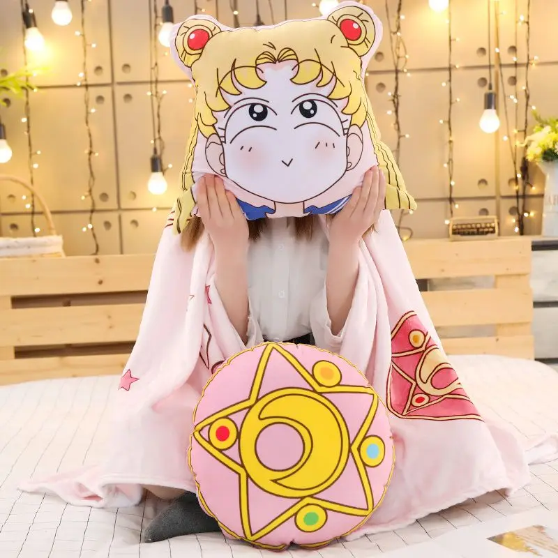 

candice guo! cute plush toy lovely sailor moon Tsukino Usagi magic wand soft cushion pillow blanket girl birthday Christmas gift