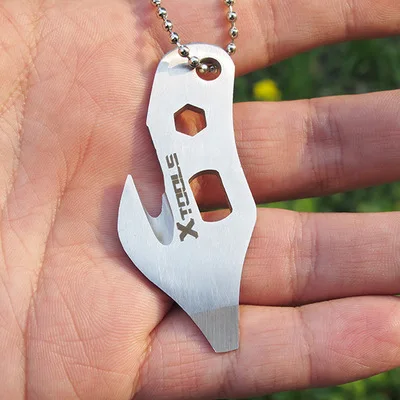 

free shipping Outdoor EDC paraphernalia Multi-function rope cutter for survival tool Bottle opener for camping gear#13