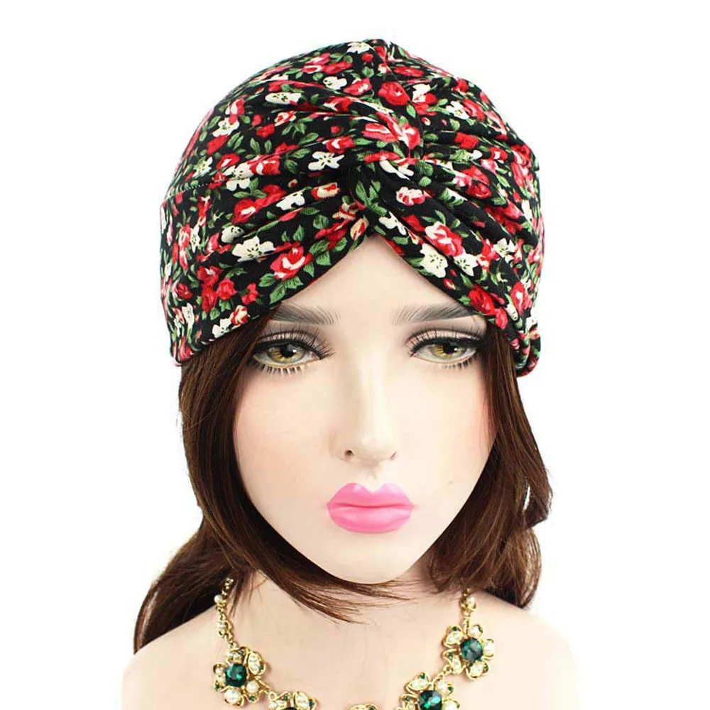 

feitong Woman Man Hip Hop Caps Floral Cancer Chemo Hat Beanie Scarf Turban Head Wrap Skullies Beanies fashion girls Cap#y31