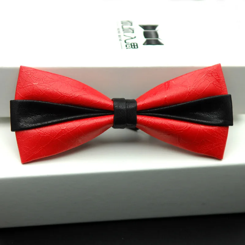 Ninirusi из искусственной кожи Для мужчин Bling Bow Tie Solid бабочка Gravata Новое поступление модные corbatas Hombre Свадебная вечеринка Для женщин Bowties