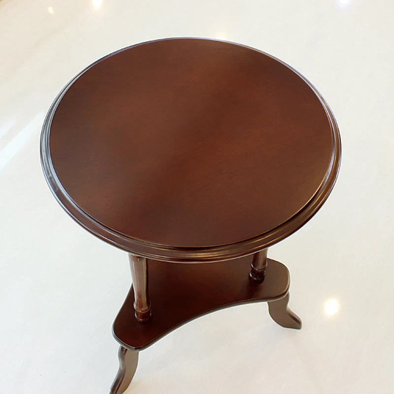 Wooden Round Coffee Table End Table