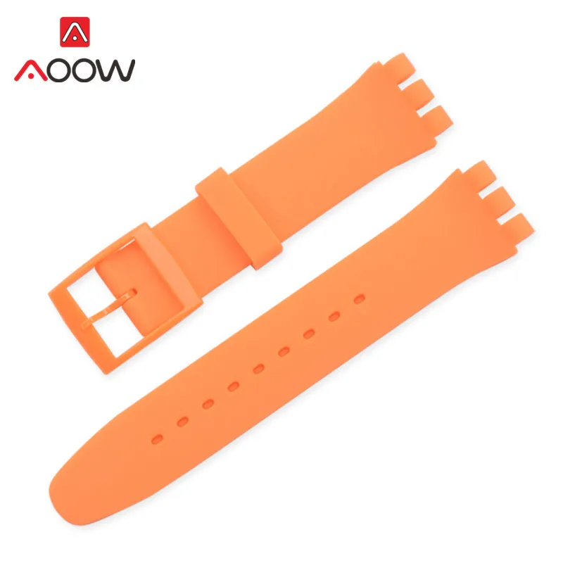 Vibrant Silicone Watchband - Colorful Rubber Bracelet Strap in Pink and Black