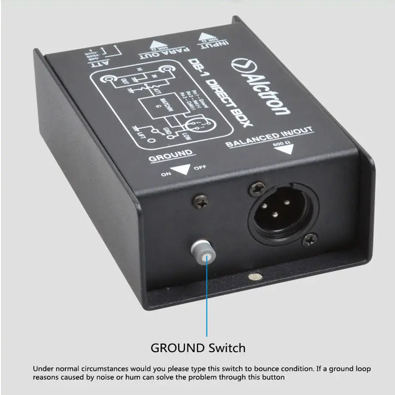 

Alctron DB-1 DI Direct Box New Arrive, Passive Stereo DI Direct Box - 1 Channel Professional DI Boxes