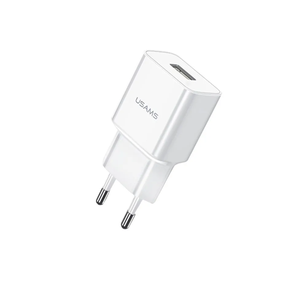 USAMS 2.1A Wall Mount Charger Adapter Fast Charging Mobile Phone Chargers Single Port Adapter EU