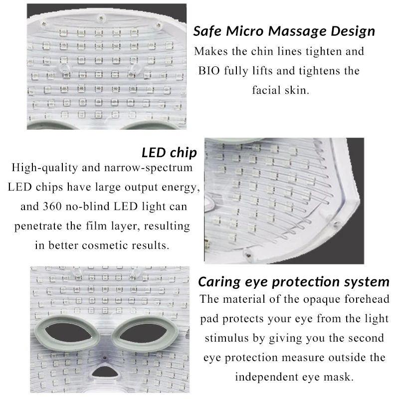 Korean Photon Treatment LED Facial Mask 7 Colors Light Therapy Mask Skin Care Rejuvenation Anti Wrinkles Acne Removal Beauty Spa