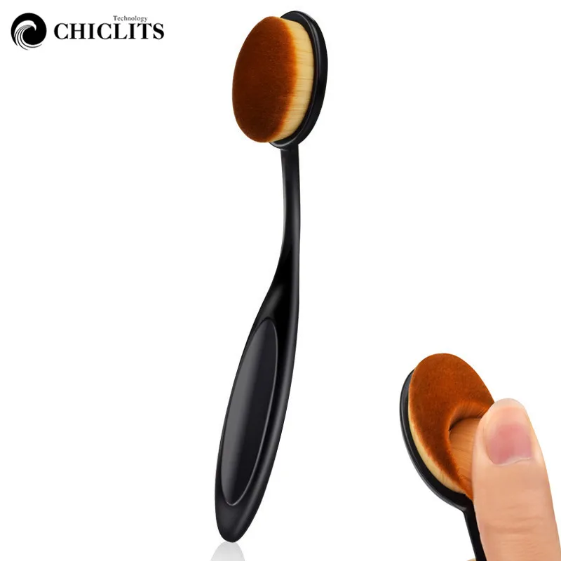 

CHICLITS 1pcs Cosmetic Make Up Brushes Soft Toothbrush Type Face Powder Foundation Brush Synthetic pincel maquiagem dropship