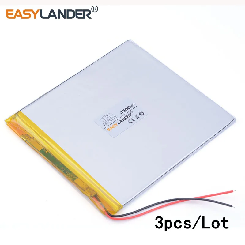 3 шт./лот 7 V 4500 mah 28100115 литий-ионная полимерная аккумуляторная батарея для банка