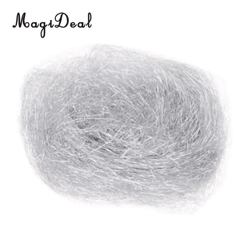  4pcs Ultra Fine Ice Dubbing Hareline Ice Dub Dispenser Fishing Thread Fly Tying Materials Silver