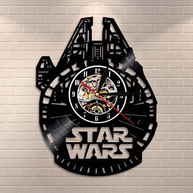 

2018 Direct Selling Horloge Murale Clock Wall Free Shipping Music Wall Clock Vinyl Retro Nostalgia Falcon 1 In One Thousand