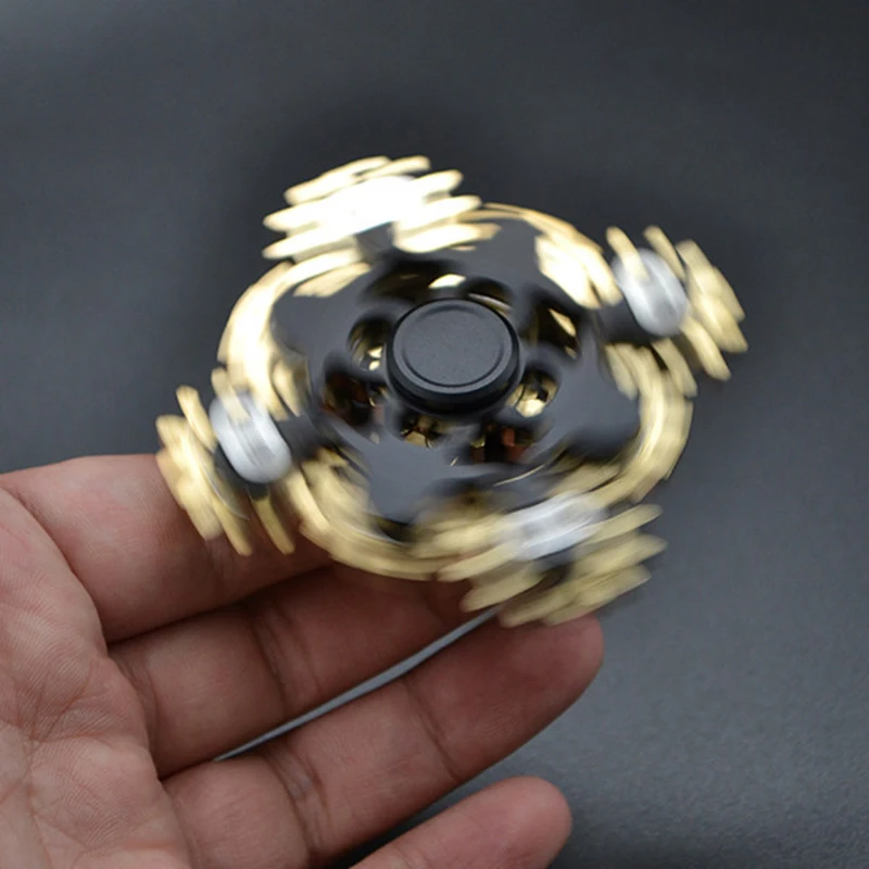 

New Fashion Nine Gears Fidget Spinners Metal Hand Spiners Finger Spinning Top Anti Stress Figit Spinner gyro Toy for Kids Adult