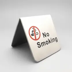 20 штук ресторан и отель металл не курить знак Предупреждение двойная сторона не курить логотип Дисплей Стенд Бесплатная доставка