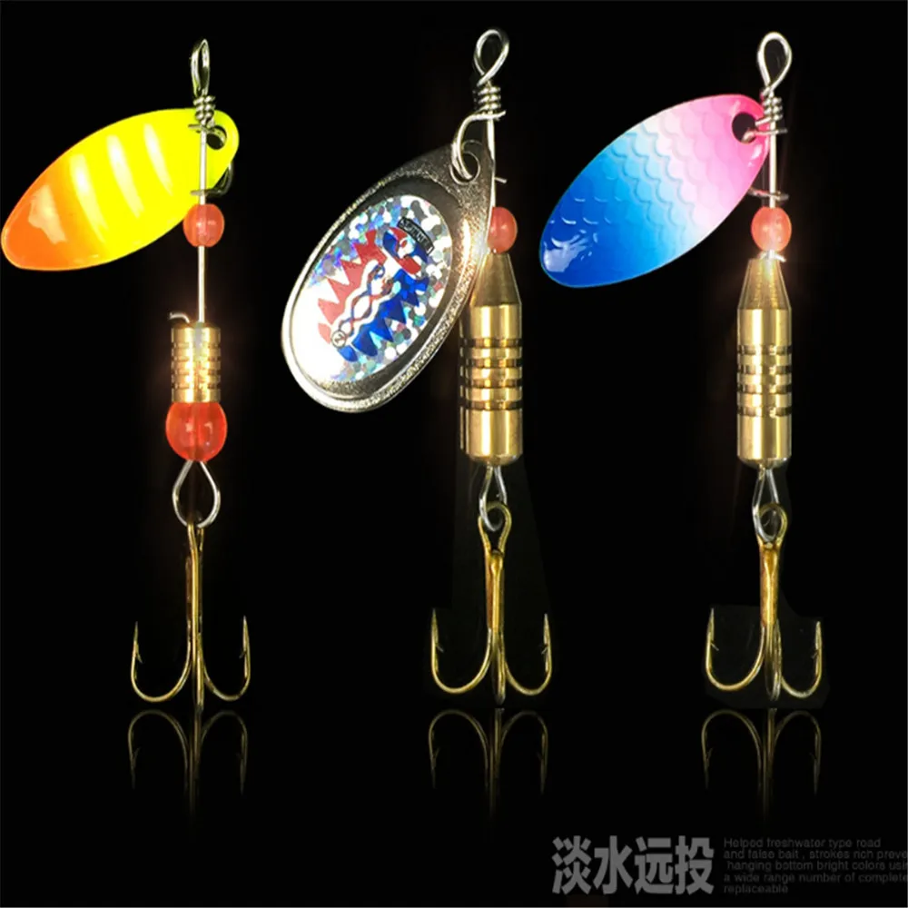FISHINAPOT 30 шт/10 штук в штучной упаковке Смешанная вращающаяся ложка рыболовные приманки Спиннер искусственные блестки приманки для бас-форель окунь Щука