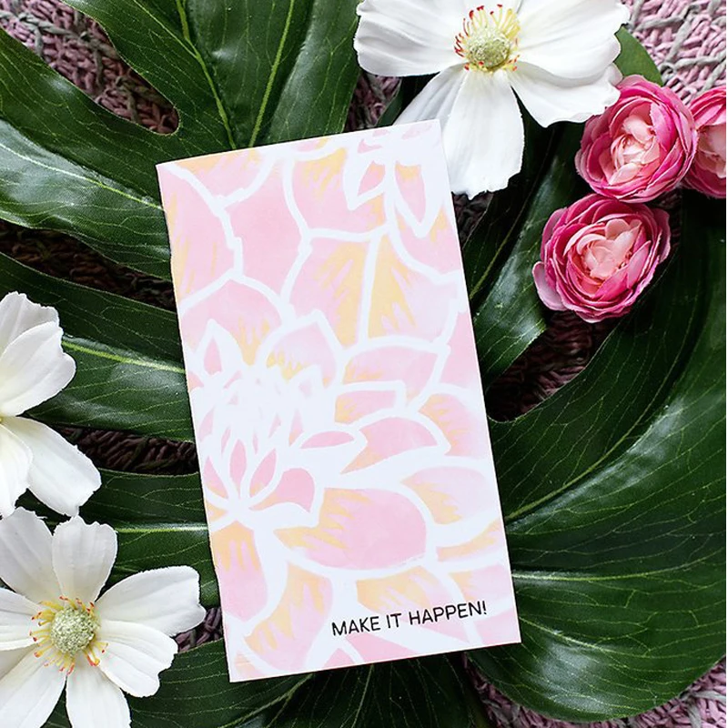 

Peony Flower Background Pattern Plastic Spray Layering Stencils For DIY Scrapbooking Photo Album Decorative Drawing Sheet Model