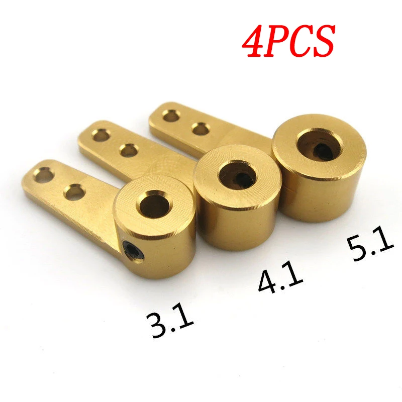 

4PCS RC Model Single-sided Metal Steering Rocker Arm 3.1/4.1/5.1mm Servo Transmission Arms Eccentric Wheel Crank Connecting Rod