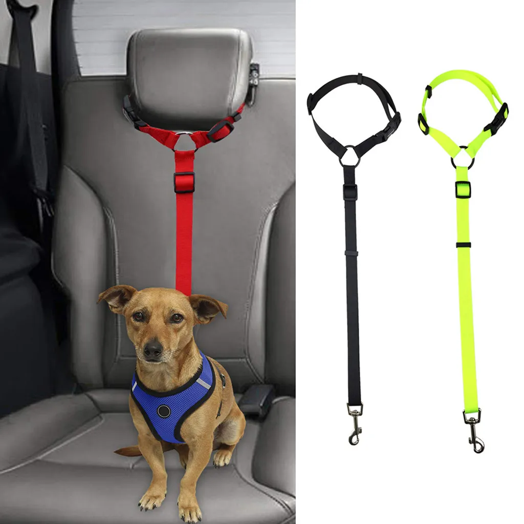 

4 colors Adjustable Vehicle Car Pet Dog Safety Seat Belt Pet Harness Restraint Lead Leash Clip Safety Supplies Accessories F518
