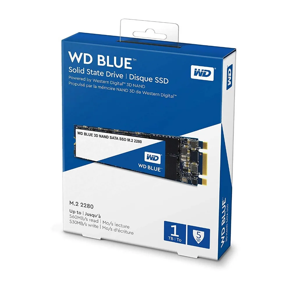 WESTERN DIGITAL WD BLUE 3D NAND SSD 2 ТБ внутренний SATA3.0 M.2 2280 NGFF твердотельный жесткий диск для
