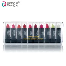 120 шт HengFang популярный мини милый набор из помад 10 цветов губная помада и бальзам для губ влажный стойкий макияж 1 комплект = 10 шт#9052