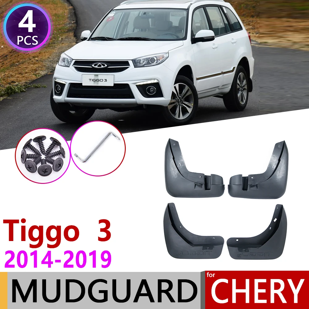 

4PCS Car Mudguards for Chery Tiggo3 Tiggo 3 2014~2019 Mudflap Fender Mud Flaps Guard Splash Flap Accessories 2015 2016 2017 2018
