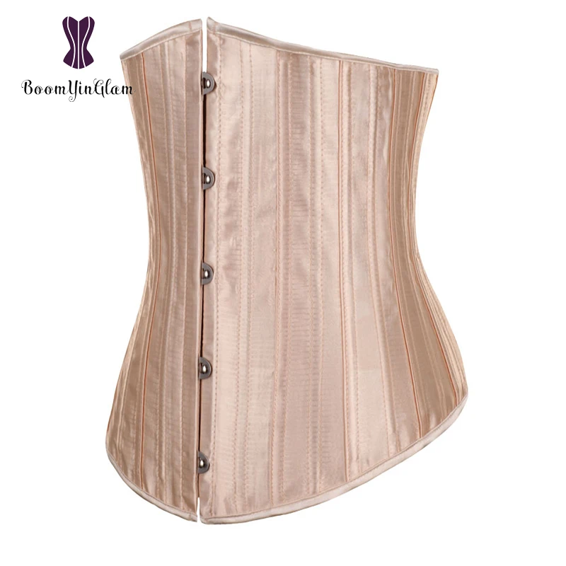 Black/Nude Women's Waist Trainer Slimming Waist Shaper 26 Spiral Steel Boned Corset Size XXS-XXL 8001#