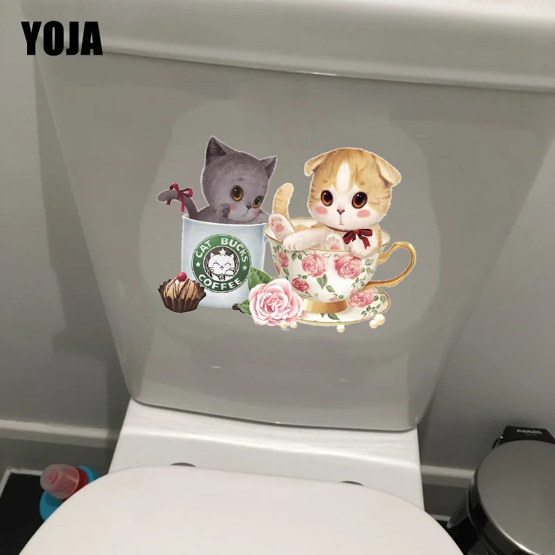 YOJA 23 5*16 7 см прекрасный кот домашняя спальня настенные наклейки росписи для