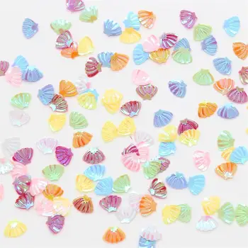 

8mm*6mm Shell Shape Sequins PVC Flat for DIY Card Making Craft Color Collection
