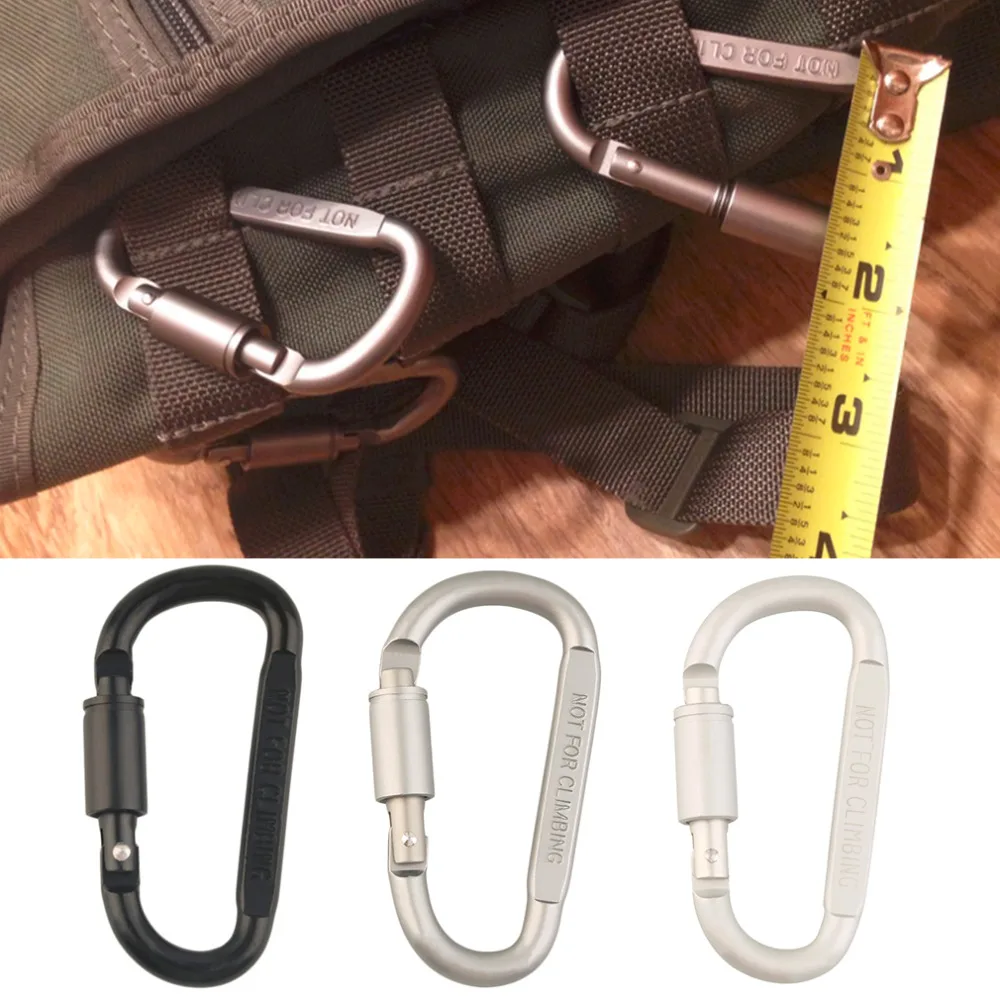 

Aluminum Alloy Carabiner Spring Snap Clip Hooks Keychain Climbing Hiking Buckle Split Mini Spring Clasps Hook Carabiner Claspss