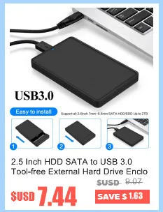 2," HD BOX Жесткий диск картридж алюминиевый сплав HDD Жесткий Чехол USB2.0 to SATA для Windows XP Vista Win7 Win8 Win10 OS дропшиппинг