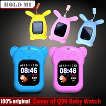 1 шт. Силиконовые Детские умные часы Q90 защитный чехол милый мультяшный медведь кролик кулон защитный чехол для Q90 детские часы