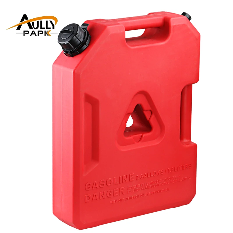 2Gallon Fuel Tank Cans Spare Plastic Petrol Tanks Mount Motorcycle/Car