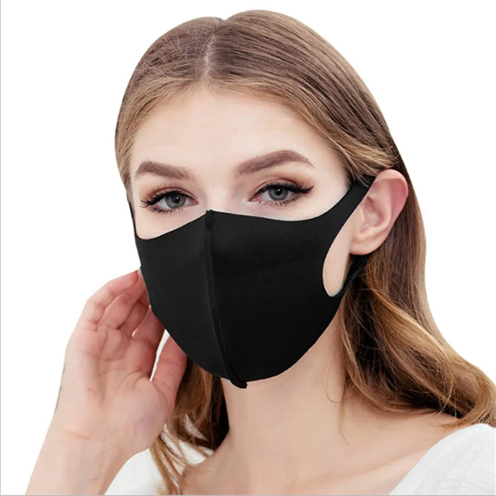 3 шт. модные маски от пыли для мужчин и женщин анти-туман дымка пыльца Pm2.5 дышащие черные и белые маски могут быть повторной очистки