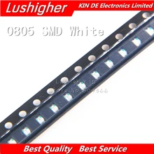 100 шт. белый 0805 SMD светодиодный светильник белого цвета