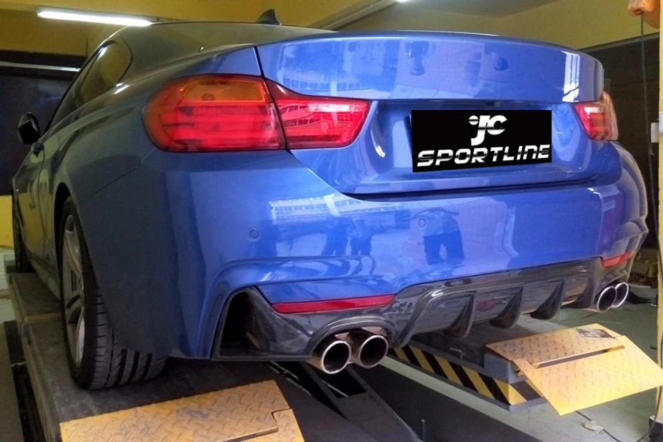 Углеродного волокна диффузор, губа на задний бампер спойлер для BMW 4 серии F32 F33 F36 M Sport седан Гран-купе